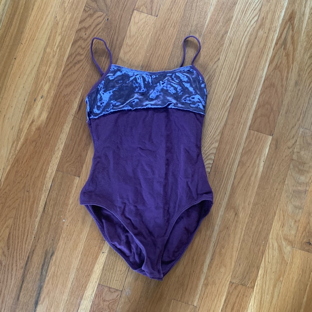 Sansha *RARE* velvet top cotton leotard